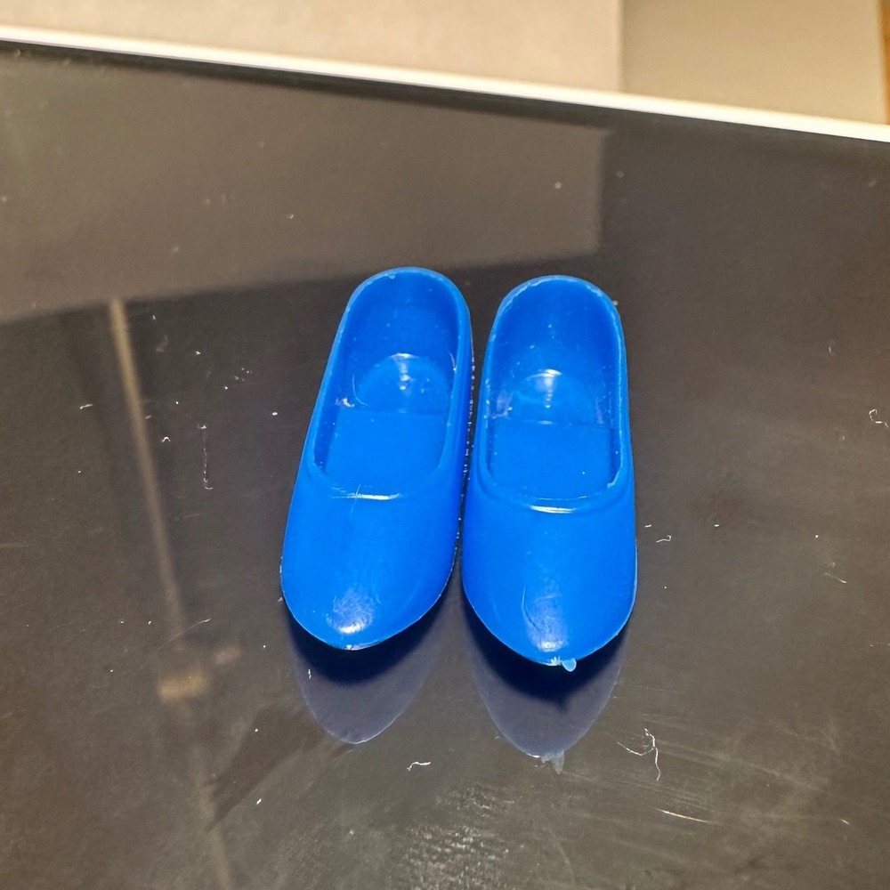 Vintage Battel Barbie Skipper Flat Fashion Doll Shoes Blue‎ - Picture 2 of 5
